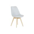 Miniatyrbild 1 av 6: Stol DKD Home Decor Blå Beige Polyester Skum bokträ 48 x 56 x 83 cm