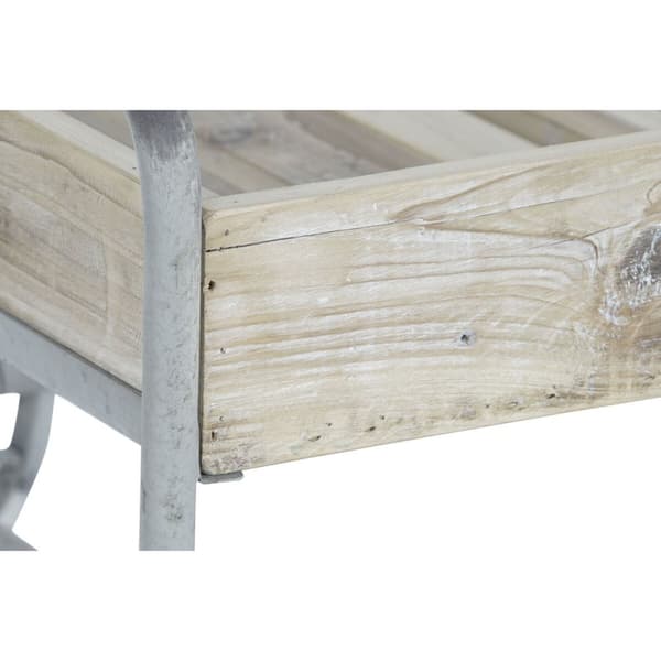 Sidobord DKD Home Decor Grå Naturell Metall Gran Granträ 110 x 67 x 46 cm