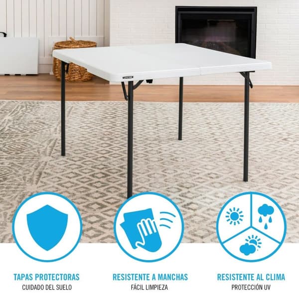 Fällbord Lifetime Vit Stål Plast 94 x 74 x 94 cm