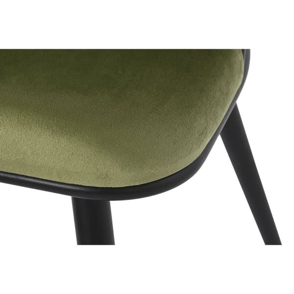 Stol DKD Home Decor Svart Grön Polyester Sammet Metall 66 x 60 x 84 cm