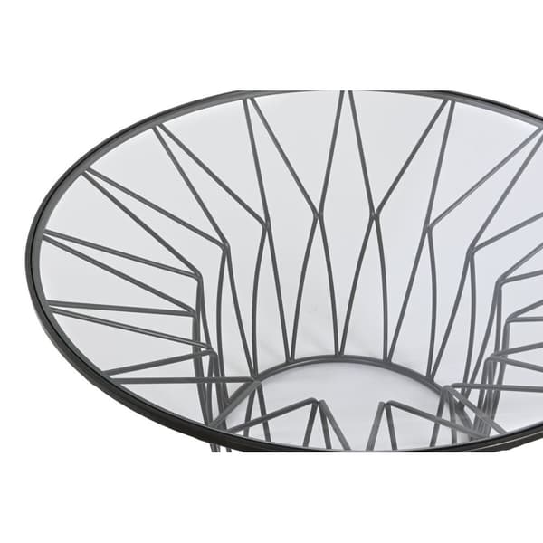 Soffbord Home ESPRIT Metall Glas 85 x 85 x 39 cm