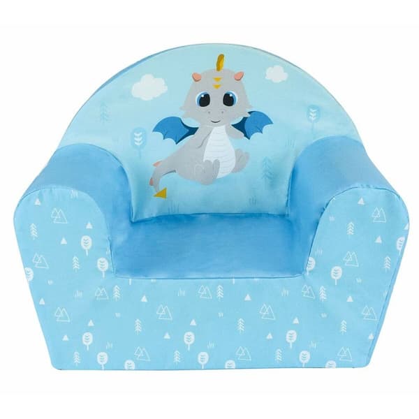 Fåtölj Fun House LEON LE DRAGON Blå Skum 42 x 52 x 33 cm
