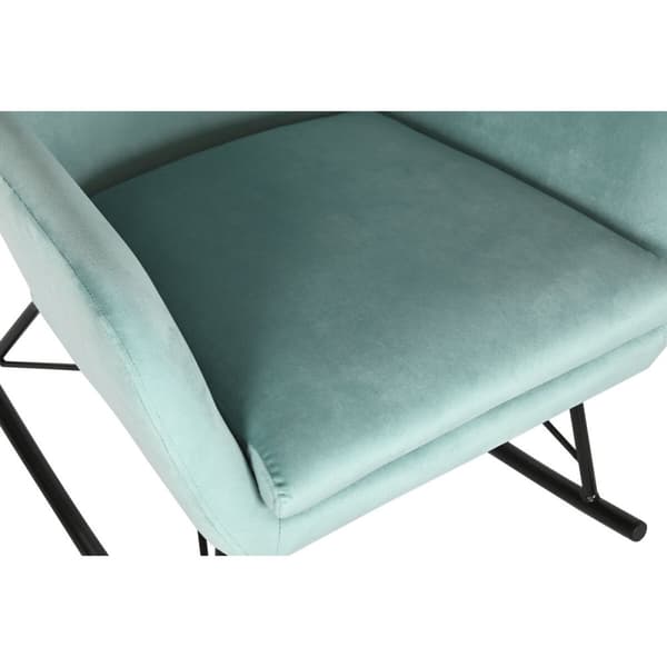Gungstol Home ESPRIT Svart Himmelsblå Polyester Metall 68 x 90 x 92 cm