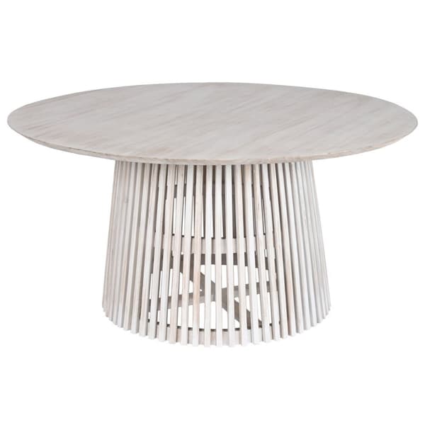 Matsalsbord Home ESPRIT Vit mindi-trä 150 x 150 x 75 cm