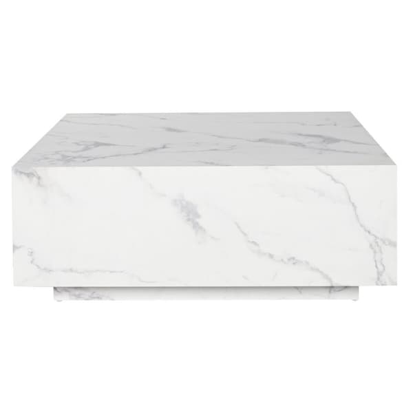 Soffbord Home ESPRIT Vit Trä MDF 90 x 90 x 35 cm