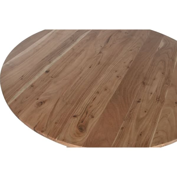 Matsalsbord Home ESPRIT Brun Naturell Akaciaträ 115 x 115 x 76 cm
