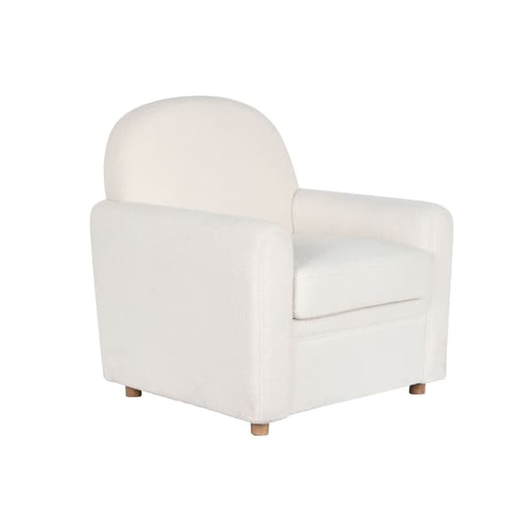 Fåtölj DKD Home Decor Vit Polyester Trä 79 x 72 x 86 cm