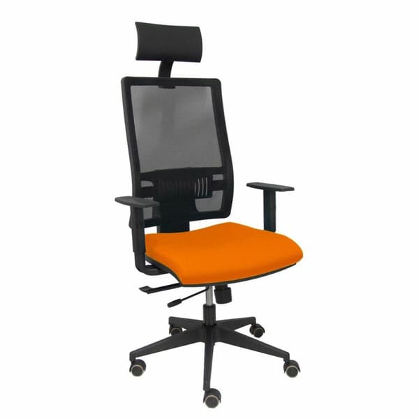 Kontorstol med hovedgærde Piqueras y Crespo B10CRPC Orange