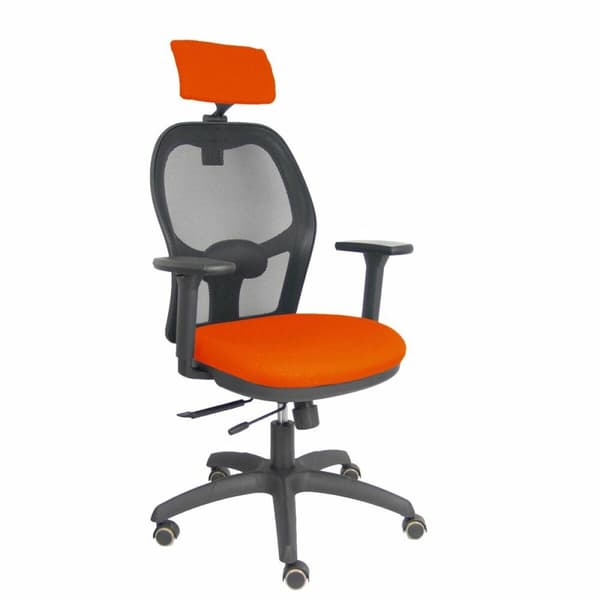 Kontorstol med hovedgærde Piqueras y Crespo B3DRPCR Mørk orange