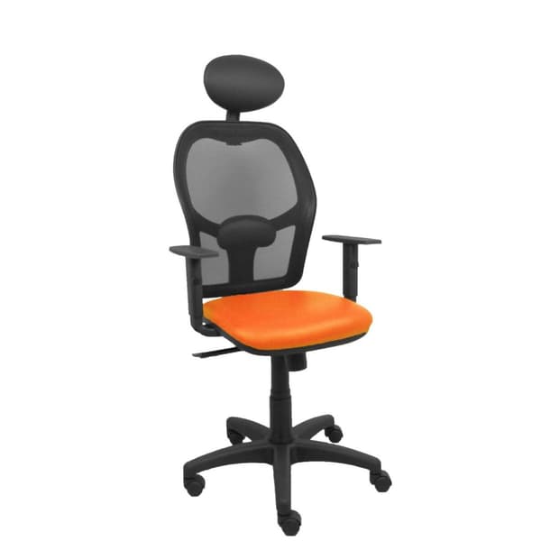 Kontorstol med hovedgærde Piqueras y Crespo B10CRNC Orange