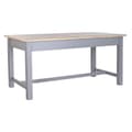 Miniatyrbillede 1 af 3: Spisebord DKD Home Decor Grå Natur Træ Paulonia træ Træ MDF 161.5 x 81.5 x 78 cm 161,5 x 81,5 x 78 cm