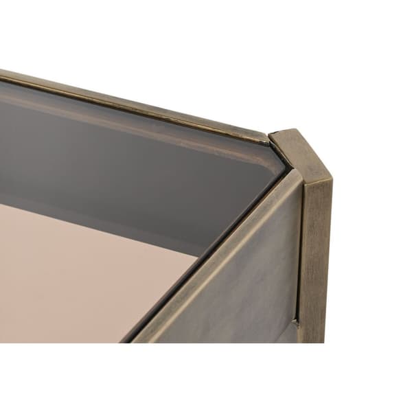 Sofabord DKD Home Decor 102 x 62 x 53 cm Krystal Metal Aluminium
