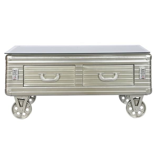 Sofabord Home ESPRIT Metal Krystal 100 x 52 x 46 cm