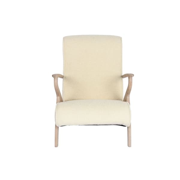 Lænestol Home ESPRIT Hvid Natur 57 x 55 x 85 cm