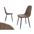 Miniatyrbillede 3 af 5: Stol Brun Klæde Fleece 45 x 89 x 53 cm (4 enheder)