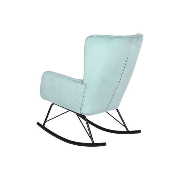 Gyngestol Home ESPRIT Sort Himmelblå Polyester Metal 68 x 90 x 92 cm