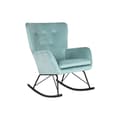 Miniatyrbillede 1 af 7: Gyngestol Home ESPRIT Sort Himmelblå Polyester Metal 68 x 90 x 92 cm