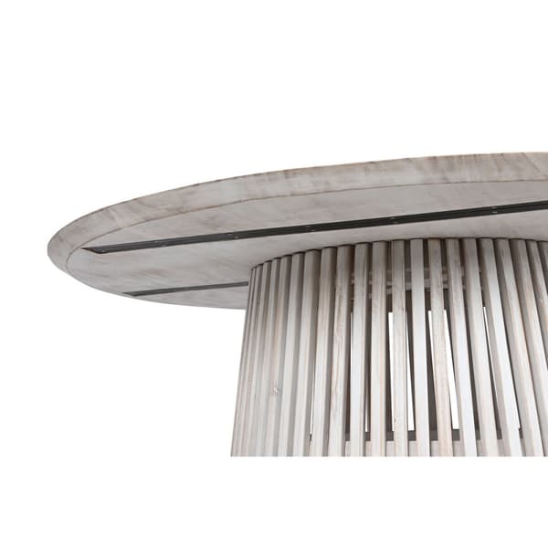 Spisebord Home ESPRIT Hvid Cedertræ 150 x 150 x 75 cm
