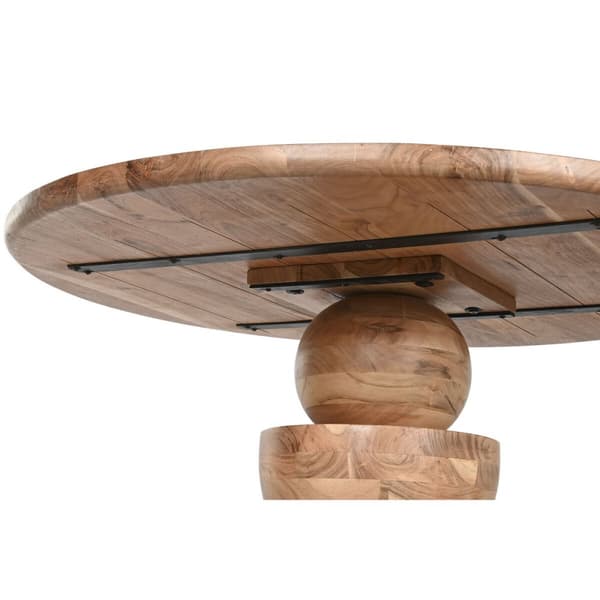 Spisebord Home ESPRIT Brun Natur Akacie 115 x 115 x 76 cm