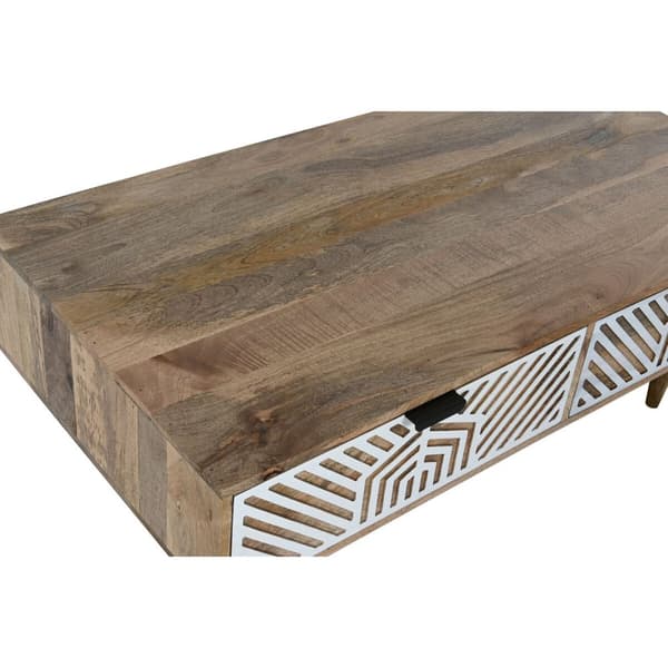 Sofabord Home ESPRIT Hvid Mangotræ 115 x 60 x 40 cm