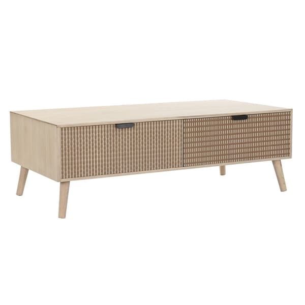 Sofabord DKD Home Decor Brun Træ Gran Plastik Træ MDF 120 x 60 x 42,5 cm