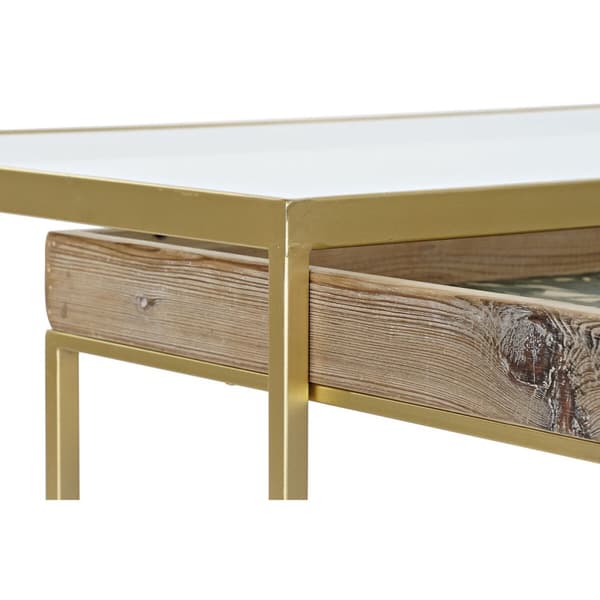 Sofabord DKD Home Decor Gylden Natur 90 x 60 x 45 cm