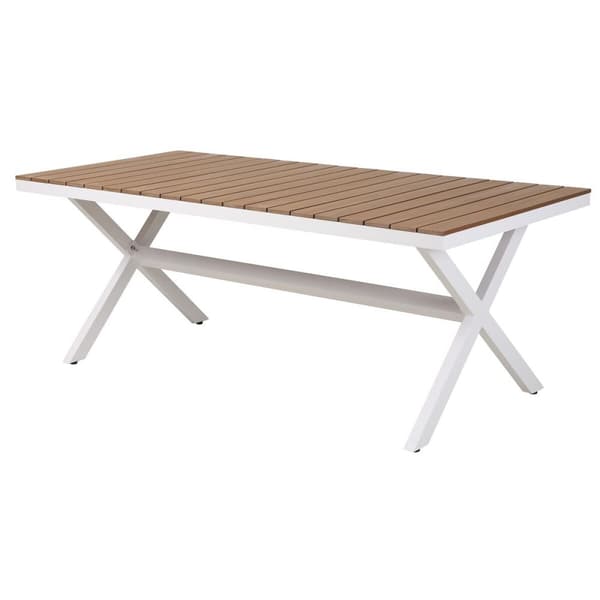 Spisebord DKD Home Decor Udvendig Harpiks Aluminium 200 x 90 x 75 cm