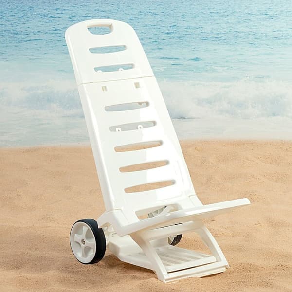 Strandkurv Aktive Hvid Hjul 40 x 84 x 44 cm (2 enheder)