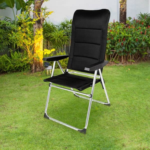 Strandkurv Aktive Deluxe Foldbar Sort 49 x 123 x 67 cm (2 enheder)