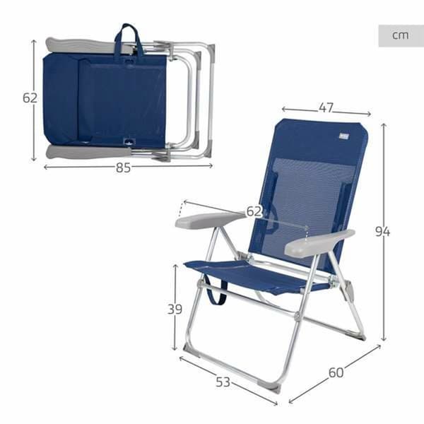 Polstrede Campingstol Colorbaby Blå 47 x 60 x 94 cm