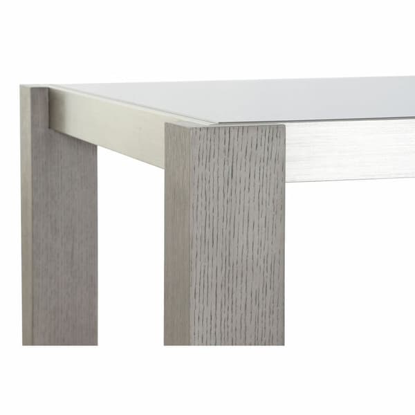 Middagsbord DKD Home Decor Krystall Grå Aluminium Tammi Herdet glass (162 x 92 x 74 cm)