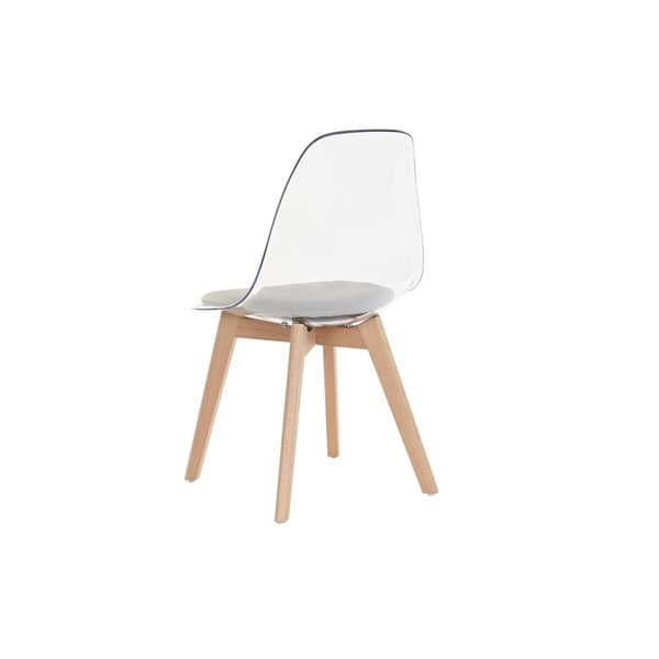 Middagsstol DKD Home Decor Grå Tre Polykarbonat 54 x 47 x 81 cm