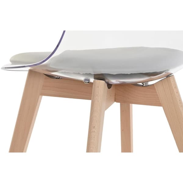 Middagsstol DKD Home Decor Grå Tre Polykarbonat 54 x 47 x 81 cm
