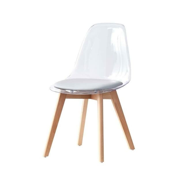 Middagsstol DKD Home Decor Grå Tre Polykarbonat 54 x 47 x 81 cm