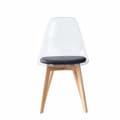 Miniatyrbilde 4 av 4: Middagsstol DKD Home Decor Svart Flerfarget Naturell 30 x 40 cm 54 x 47 x 81 cm