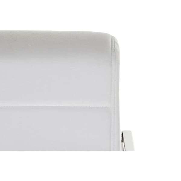 Stol DKD Home Decor Polyester Stål Hvit (56 x 68 x 92 cm)