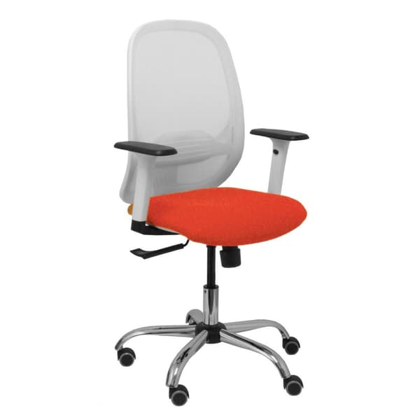 Kontorstol Piqueras y Crespo 354CRRP Hvit Mørk oransje