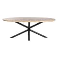 Miniatyrbilde 2 av 6: Middagsbord DKD Home Decor Naturell Svart Metall Treverk av mangotre 200 x 100 x 76 cm