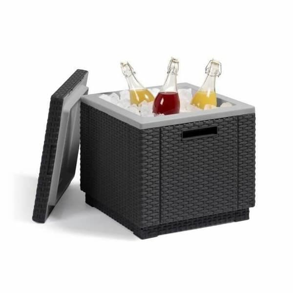 Sidebord Allibert by KETER Ice Cube graphite 42 x 42 x 41 cm Grå