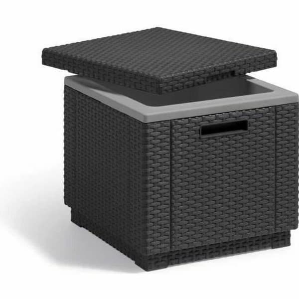 Sidebord Allibert by KETER Ice Cube graphite 42 x 42 x 41 cm Grå