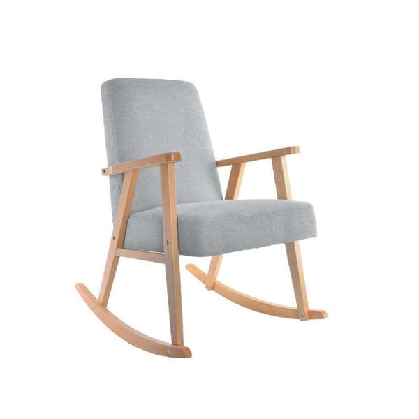 Gyngestol DKD Home Decor Himmelblå Naturell Tre Bøk Tre MDF 81 x 58 x 90 cm