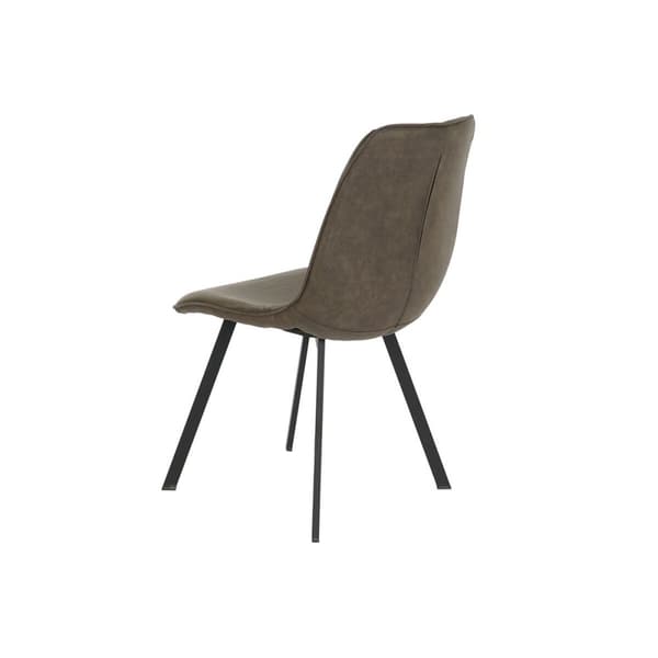 Stol DKD Home Decor Svart Grå Metall Polyuretan 63 x 49 x 85 cm 49 x 59 x 87 cm