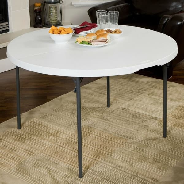 Klappbord Lifetime Hvit 122 x 73,5 x 122 cm Stål Plast