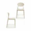 Miniatyrbilde 3 av 3: Middagsstol Hvit Plast 41 x 81 x 49 cm (4 enheter)