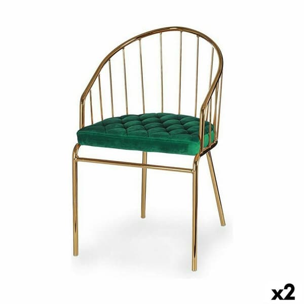 Stol Stolper Grønn Gyllen 51 x 81 x 52 cm (2 enheter)