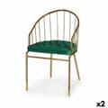 Miniatyrbilde 1 av 2: Stol Stolper Grønn Gyllen 51 x 81 x 52 cm (2 enheter)