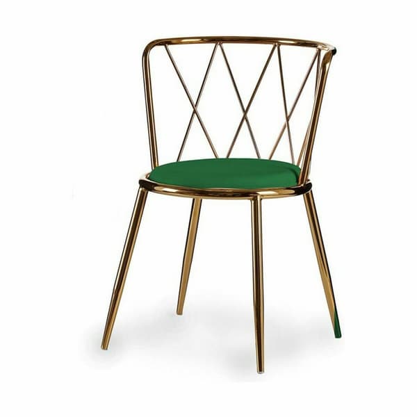 Stol Rombe Grønn Gyllen 50,5 x 73 x 51 cm (2 enheter)