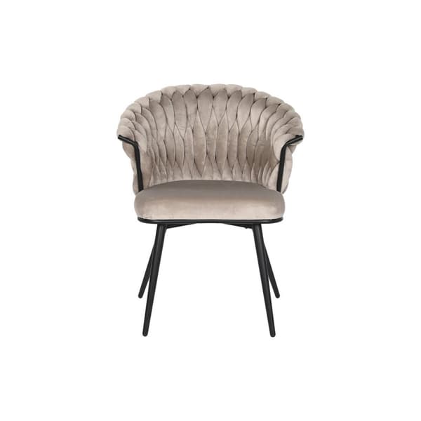 Stol DKD Home Decor Svart Beige 60 x 66 x 84 cm 66 x 60 x 84 cm