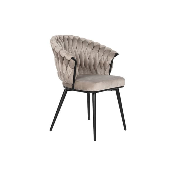Stol DKD Home Decor Svart Beige 60 x 66 x 84 cm 66 x 60 x 84 cm