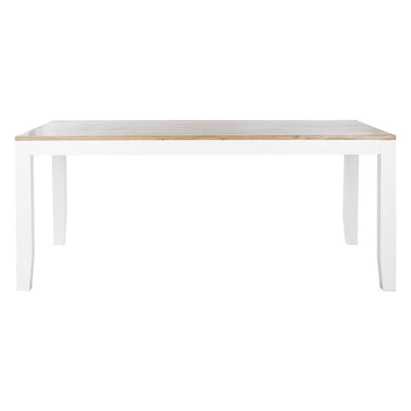 Middagsbord DKD Home Decor Hvit Brun Akasia Treverk av mangotre 200 x 100 x 80 cm
